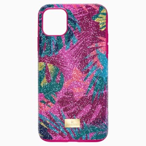 Tropikalne etui na smartfona z ramką ochronną, iPhone® 11 Pro Max, ciemne wielokolorowe