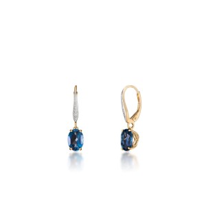 Kolczyki z topazami London blue