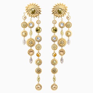 Nemesia Pierced Earring Jackets, Multi-colored, Gold-tone plated