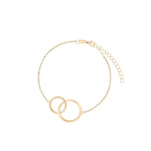 Bransoleta srebrna z kółkami