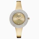 Zegarek Crystal Rose, bransoleta z metalu, złoty, powłoka PVD w odcieniu szampańskiego złota