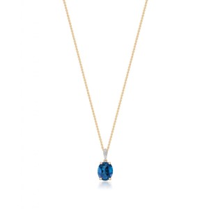Wisiorek z topazem London blue
