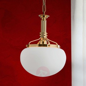 Jednopunktowa lampa wisząca DELIA mosiądz
