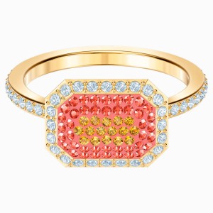 No Regrets Ring, Multi-colored, Gold-tone plated