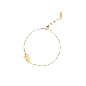 Bransoleta srebrna liść paproci