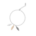 Bransoletka srebrna z piórkami