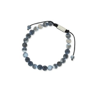 Bransoleta ze stali szlachetnej z agatami