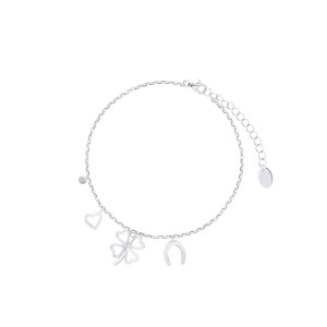 Bransoleta srebrna celebrytka