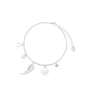 Bransoleta srebrna celebrytka