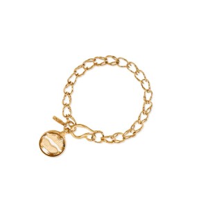 Bransoleta srebrna pozłacana Motyle