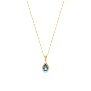 Wisiorek złoty bicolor topaz