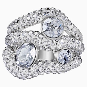 Tigris Cocktail Ring, Gray, Palladium plated