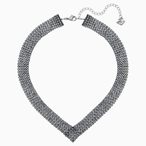Fit Necklace, Black, Ruthenium plating