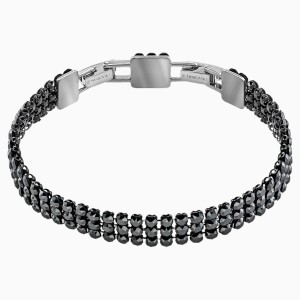 Fit Bracelet, Black, Ruthenium plated