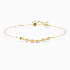 Naszyjnik typu choker z kolekcji Shell, biały, powłoka w odcieniu złota