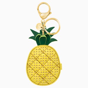 Lime Bag Charm, Yellow, Gold plating