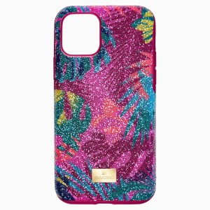 Tropikalne etui na smartfona z ramką ochronną, iPhone® 11 Pro, ciemne wielokolorowe