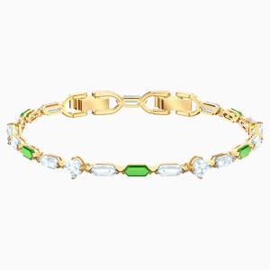 Oz Bracelet, White, Gold-tone plated