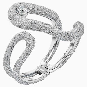 Tigris Cuff, Gray, Palladium plated