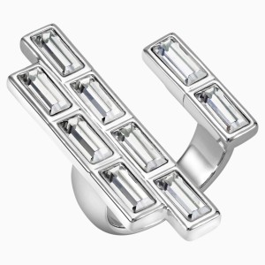 Fluid Azzurro Open Ring, Gray, Palladium plated