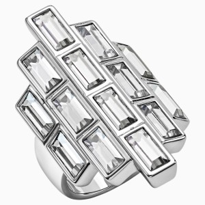 Fluid Azzurro Cocktail Ring, Gray, Palladium plated