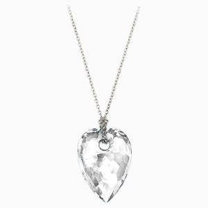 Nectar Pendant, Small, White, Rhodium plating