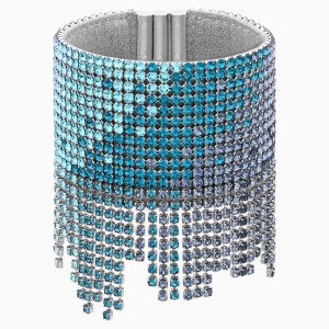 Ocean Cuff, Multi-colored, Rhodium plated