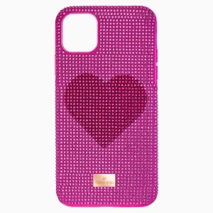 Etui na smartfona Crystalgram Heart z ramką chroniącą przed uderzeniem, iPhone® 11 Pro Max, różowe