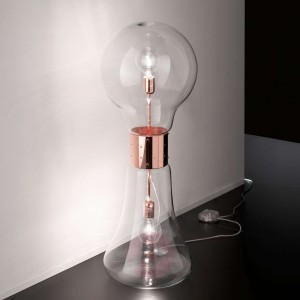 Designerska lampa podłogowa Dina ze szkła