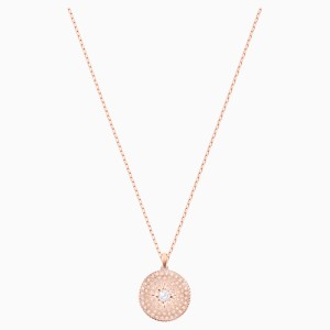 Locket Pendant, Pink, Mixed metal finish
