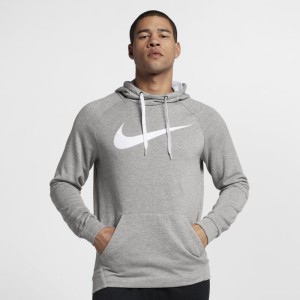 Męska bluza treningowa z kapturem Nike Dri-FIT - Szary