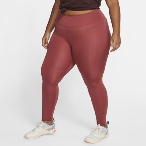 Legginsy damskie Nike One Luxe (duże rozmiary) - Czerwony