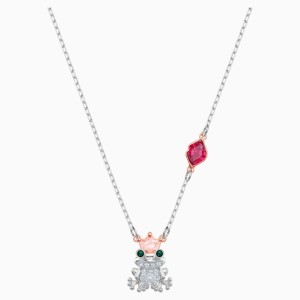 Out of this World Kiss Necklace, Multi-colored, Mixed metal finish