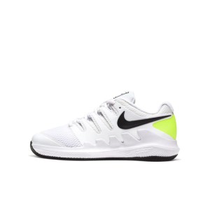 Buty do tenisa dla małych/dużych dzieci NikeCourt Jr. Vapor X - Biel