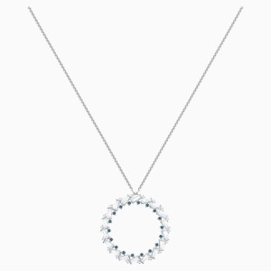 Naeli Necklace, White, Rhodium plated