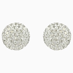 Blow Pierced Earrings, Gray, Mixed metal finish