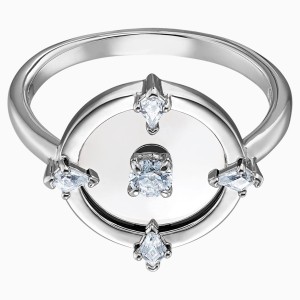 North Ring, White, Rhodium plated