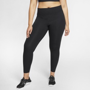 Damskie legginsy ześrednim stanem Nike One Luxe (duże rozmiary) - Czerń