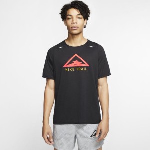 Męska koszulka do biegania w terenie Nike Rise 365 Trail - Czerń