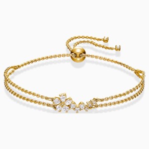 Bransoletka Botanical, biała, w odcieniu złota