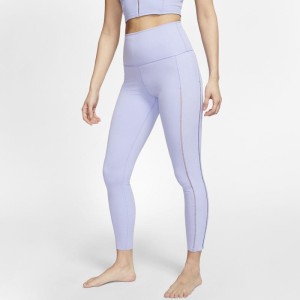 Damskie legginsy ześciągaczem Infinalon 7/8 Nike Yoga Luxe - Fiolet