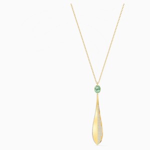 Wisiorek Stunning Olive, zielony, powłoka w odcieniu różowego złota
