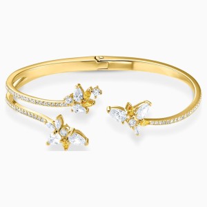 Bransoletka Botanical, biała, w odcieniu złota