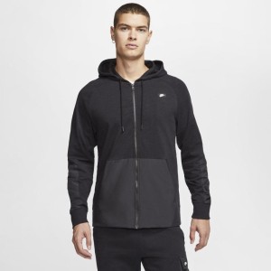 Męska bluza z kapturem i zamkiem na całej długości Nike Sportswear - Czerń