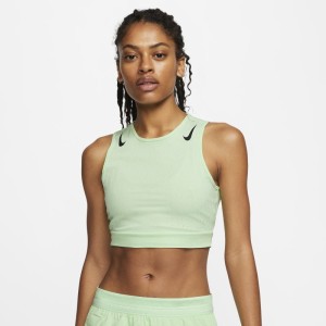 Krótka damska koszulka do biegania Nike AeroSwift - Zieleń