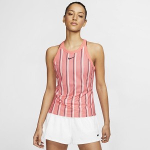 Damska koszulka tenisowa bez rękawów z nadrukiem NikeCourt Dri-FIT - Różowy