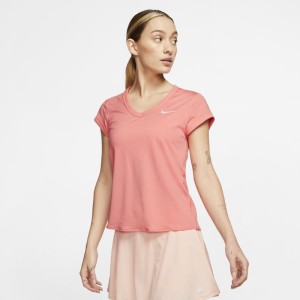 Damska koszulka z krótkim rękawem do tenisa NikeCourt Dri-FIT - Różowy