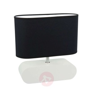 Lampa stołowa Marinna biała podstawa, klosz czarny
