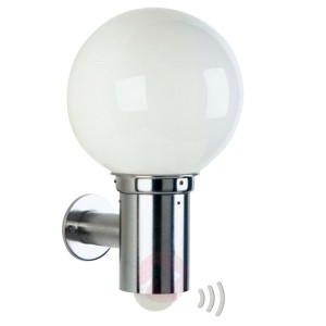 Kulista zewnętrzna lampa ścienna 157 z czujnikiem