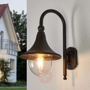 Lampa zewnętrzna ścienna Daphne, rdzawy brąz